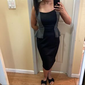 XOXO work dress with peplum skirt